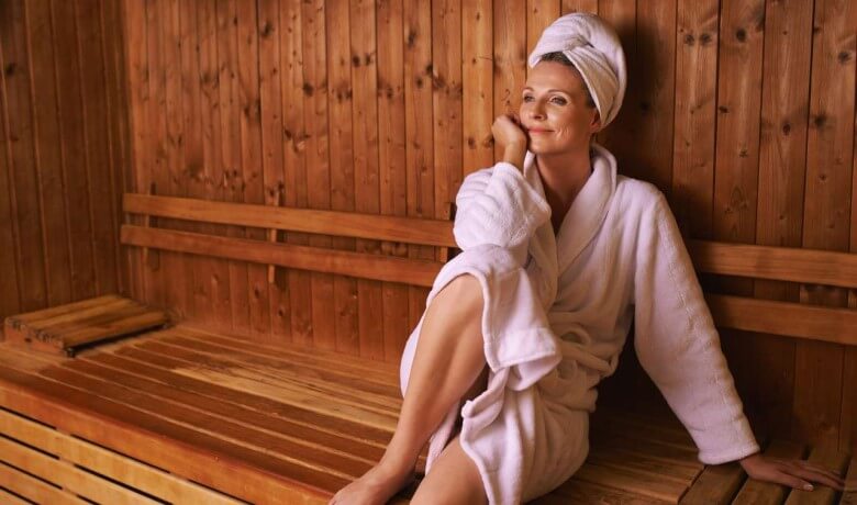 Der Gang in die Sauna