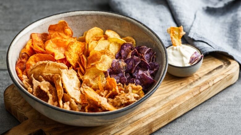 Gesund Naschen: Gemüse- und Obst-Chips