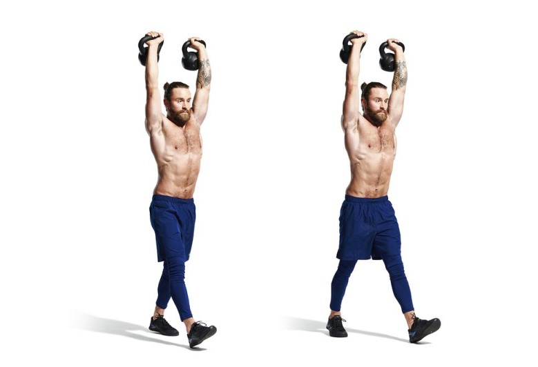 Kettlebell Übungen: Über dem Kopf tragen